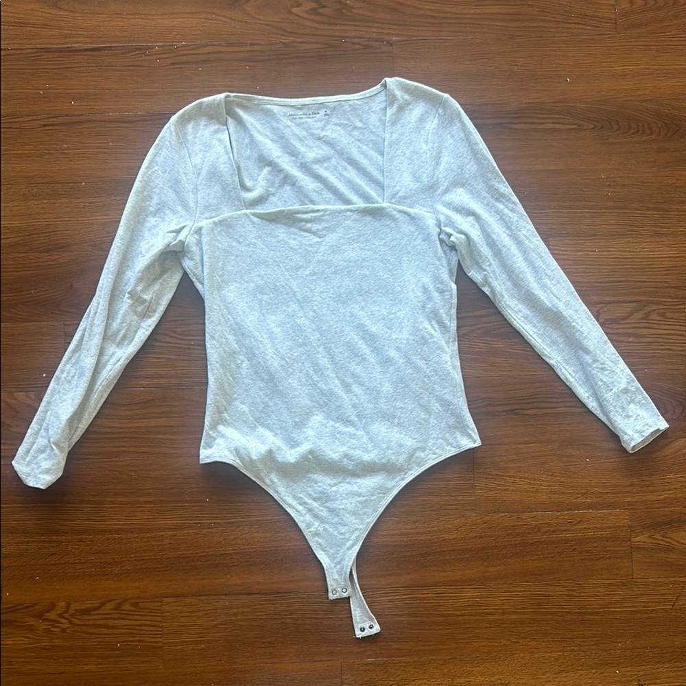 Abercrombie Soft A&F Collection Heather Gray Bodysuit